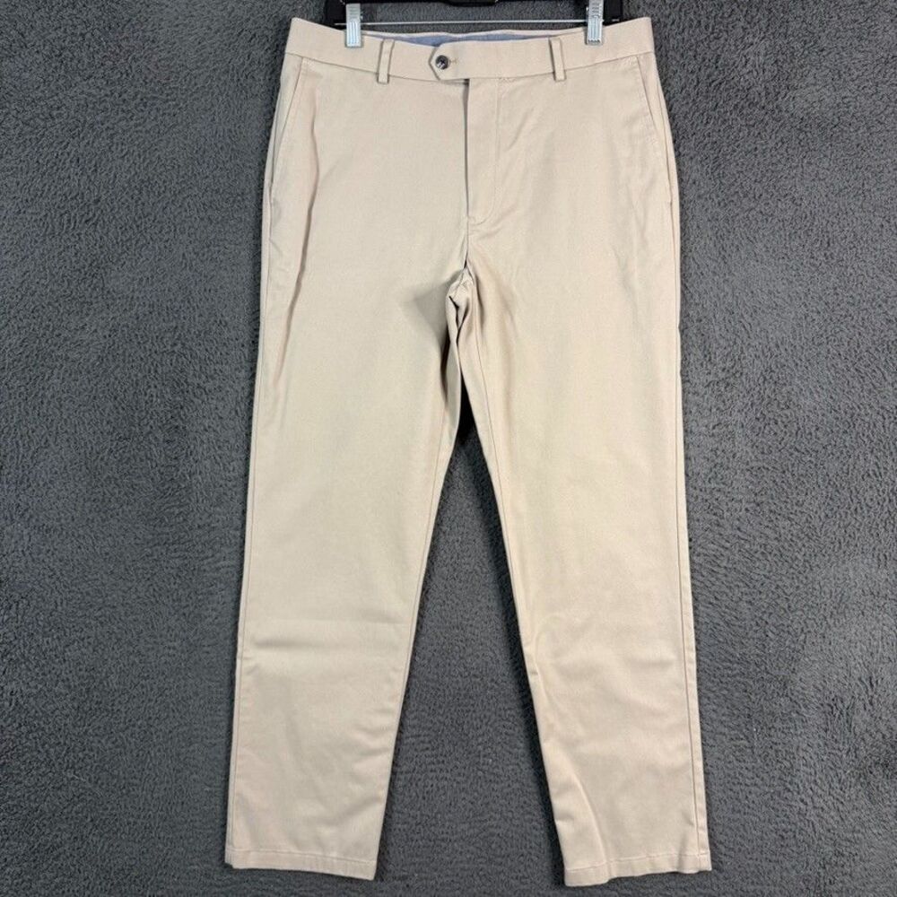 Charles Tyrwhitt Pants Mens 34x30 Beige Classic Fit Chinos Stretch Preppy Casual